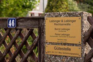 Eingang Rechtsanwaltskanzlei Leibinger & Leibinger