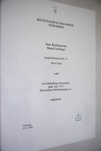 Zulassung Schlichtung